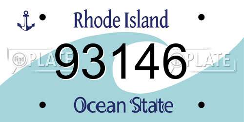 93146 Rhode Island License Plate
