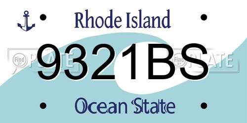 9321BS Rhode Island License Plate