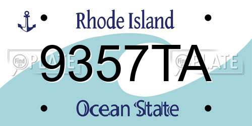 9357TA Rhode Island License Plate