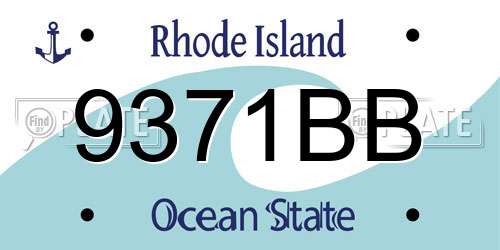 9371BB Rhode Island License Plate