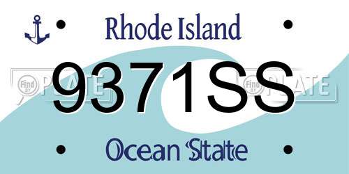 9371SS Rhode Island License Plate