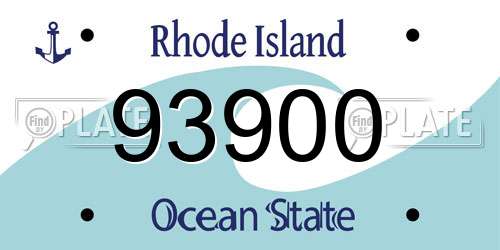 93900 Rhode Island License Plate