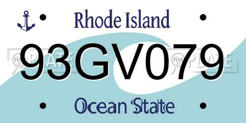 93GV079 Rhode Island License Plate
