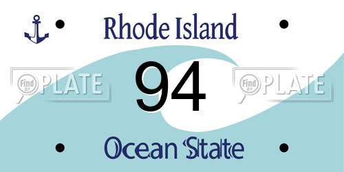 94 Rhode Island License Plate