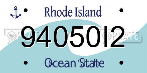 94050I2 Rhode Island License Plate