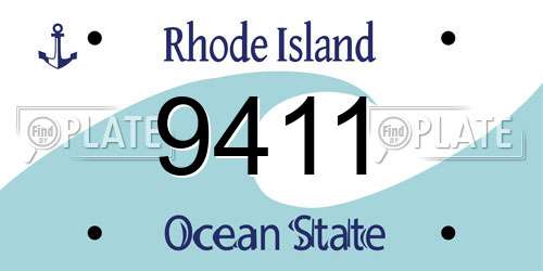 9411 Rhode Island License Plate