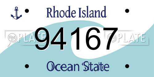 94167 Rhode Island License Plate