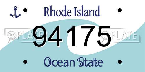 94175 Rhode Island License Plate