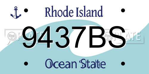 9437BS Rhode Island License Plate