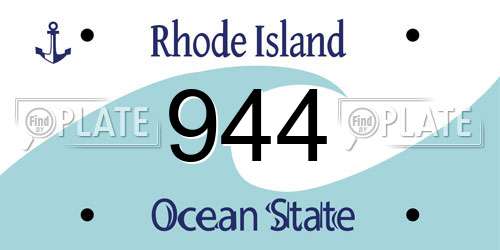 944 Rhode Island License Plate