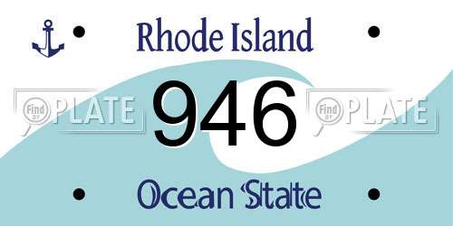946 Rhode Island License Plate