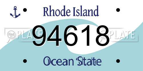 94618 Rhode Island License Plate