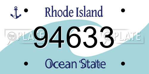 94633 Rhode Island License Plate