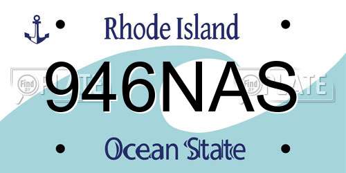 946NAS Rhode Island License Plate