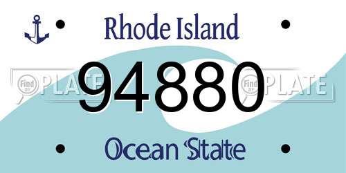 94880 Rhode Island License Plate