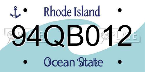 94QB012 Rhode Island License Plate