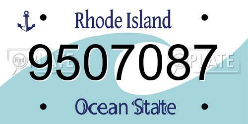 9507087 Rhode Island License Plate