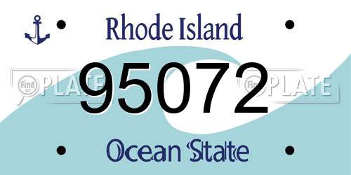 95072 Rhode Island License Plate
