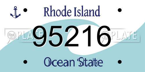 95216 Rhode Island License Plate