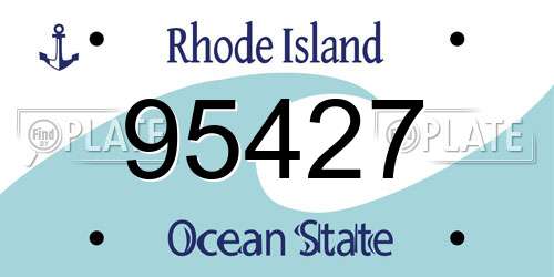 95427 Rhode Island License Plate
