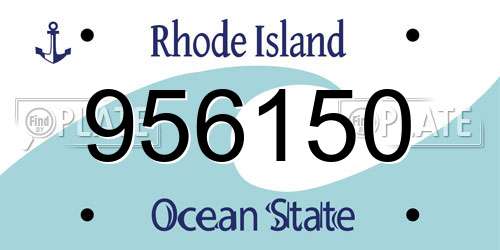 956150 Rhode Island License Plate