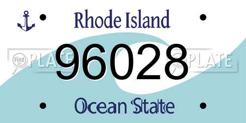96028 Rhode Island License Plate