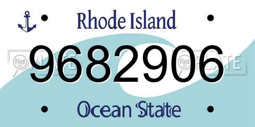 9682906 Rhode Island License Plate