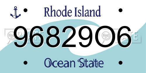 96829O6 Rhode Island License Plate