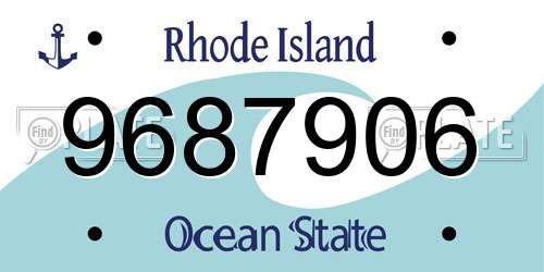 9687906 Rhode Island License Plate
