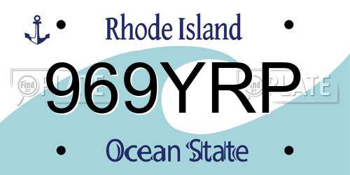 969YRP Rhode Island License Plate