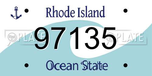 97135 Rhode Island License Plate