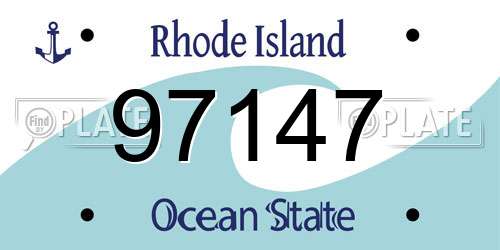 97147 Rhode Island License Plate