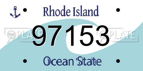 97153 Rhode Island License Plate