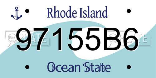 97155B6 Rhode Island License Plate