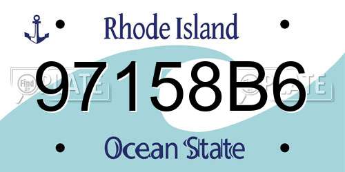 97158B6 Rhode Island License Plate