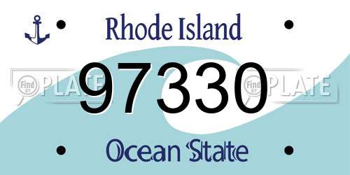 97330 Rhode Island License Plate