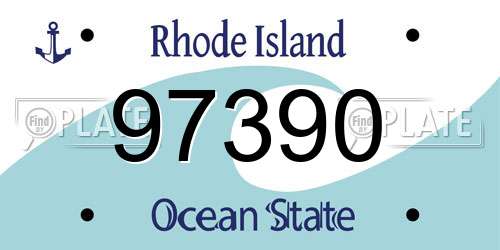 97390 Rhode Island License Plate