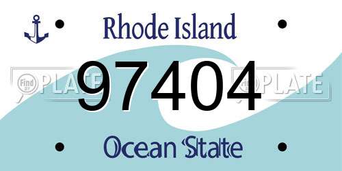 97404 Rhode Island License Plate