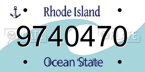 9740470 Rhode Island License Plate