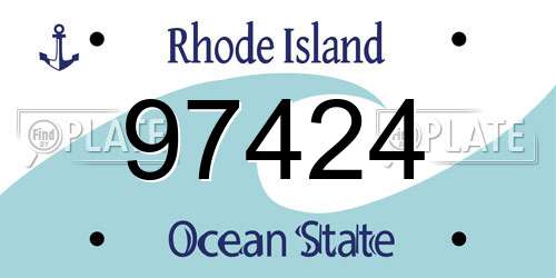 97424 Rhode Island License Plate