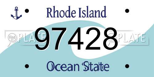 97428 Rhode Island License Plate