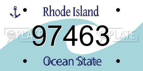 97463 Rhode Island License Plate