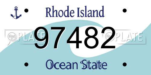 97482 Rhode Island License Plate