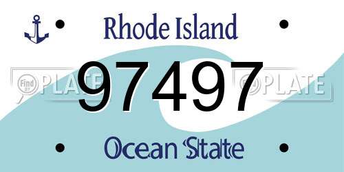 97497 Rhode Island License Plate