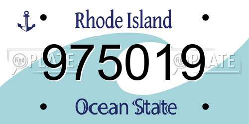 975019 Rhode Island License Plate