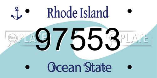 97553 Rhode Island License Plate