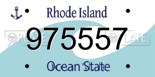975557 Rhode Island License Plate