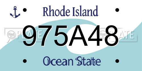 975A48 Rhode Island License Plate