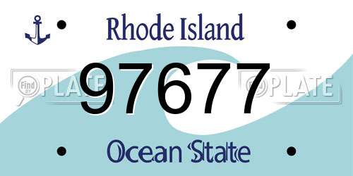 97677 Rhode Island License Plate
