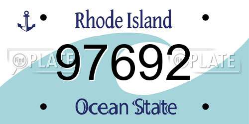 97692 Rhode Island License Plate